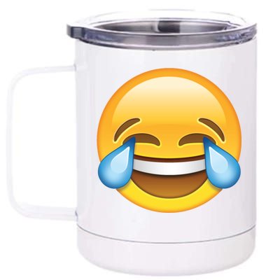 Laughing out Loud Emoticon Emoji Smiley Crying 12 oz Stainless Steel Tumbler Cup