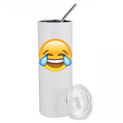 Laughing out Loud Emoticon Emoji Smiley Crying Stainless Steel Tumbler