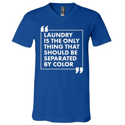 Laundry Is The Only Thing That Should Be Separated By Color V-Neck T-Shirt