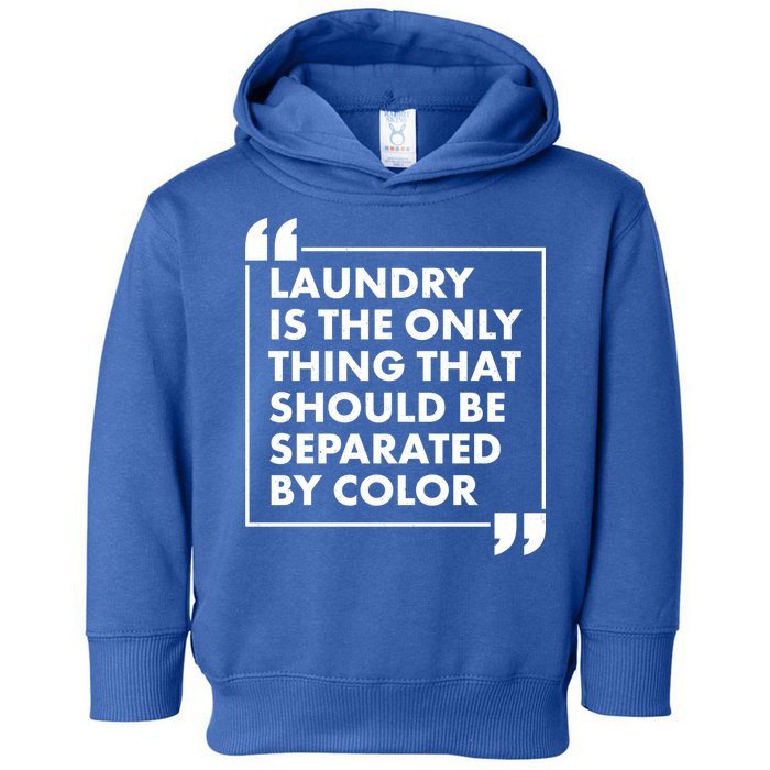 Laundry Is The Only Thing That Should Be Separated By Color Toddler Hoodie