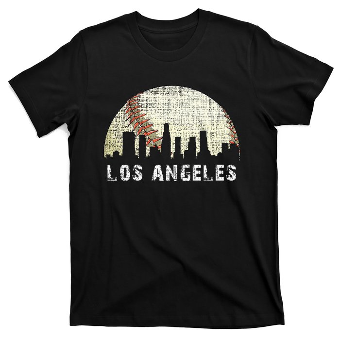 Los Angeles Vintage Baseball Distressed Gameday Retro T-Shirt