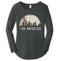 Los Angeles Vintage Baseball Distressed Gameday Retro Women's Perfect Tri Tunic Long Sleeve Shirt