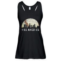 Los Angeles Vintage Baseball Distressed Gameday Retro Ladies Essential Flowy Tank