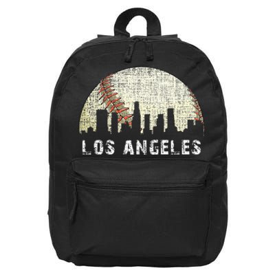 Los Angeles Vintage Baseball Distressed Gameday Retro 16 in Basic Backpack