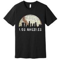 Los Angeles Vintage Baseball Distressed Gameday Retro Premium T-Shirt