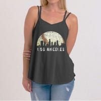 Los Angeles Vintage Baseball Distressed Gameday Retro Women's Strappy Tank