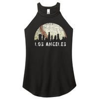 Los Angeles Vintage Baseball Distressed Gameday Retro Women's Perfect Tri Rocker Tank