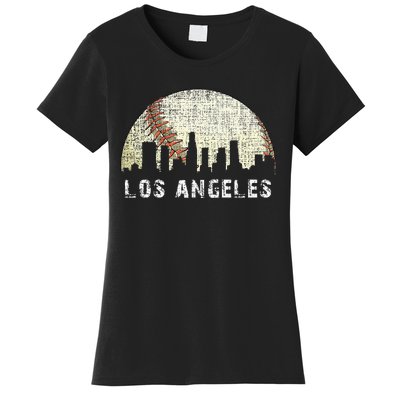 Los Angeles Vintage Baseball Distressed Gameday Retro Women's T-Shirt