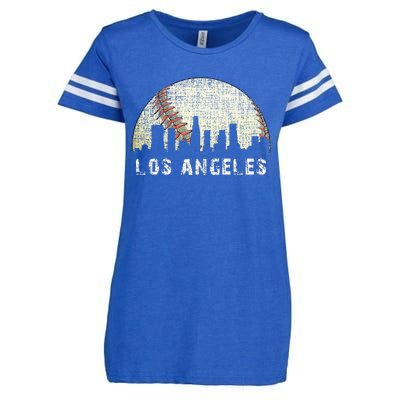 Los Angeles Vintage Baseball Distressed Gameday Retro Enza Ladies Jersey Football T-Shirt