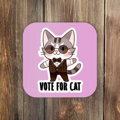 Leo Ambrose Vote For Cat Coaster