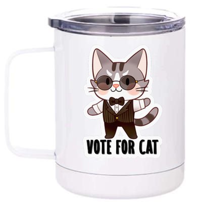 Leo Ambrose Vote For Cat 12 oz Stainless Steel Tumbler Cup