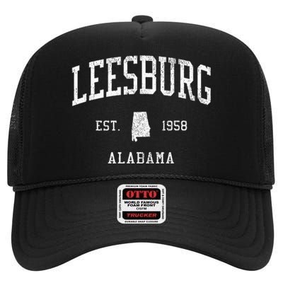 Leesburg AL Vintage Athletic Sports JS01 High Crown Mesh Back Trucker Hat