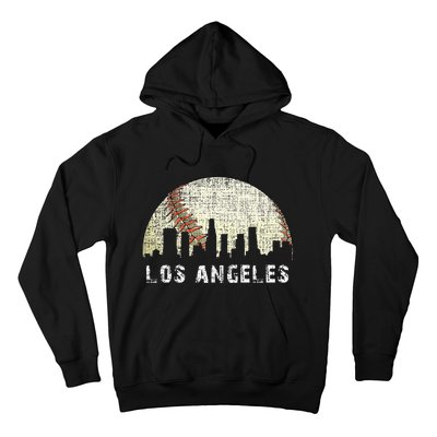 Los Angeles Vintage Baseball Distressed Hoodie