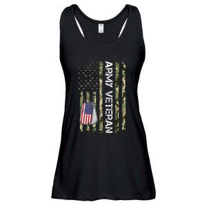 Love ARMY Veteran American Flag TShirt Ladies Essential Flowy Tank