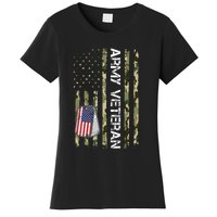 Love ARMY Veteran American Flag TShirt Women's T-Shirt