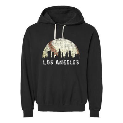 Los Angeles Vintage Baseball Game Day Garment-Dyed Fleece Hoodie