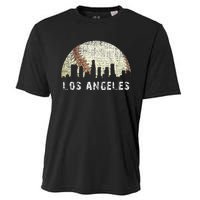 Los Angeles Vintage Baseball Game Day Cooling Performance Crew T-Shirt