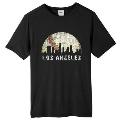 Los Angeles Vintage Baseball Game Day Tall Fusion ChromaSoft Performance T-Shirt