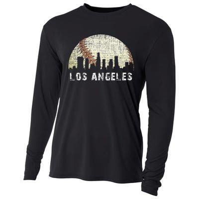 Los Angeles Vintage Baseball Game Day Cooling Performance Long Sleeve Crew