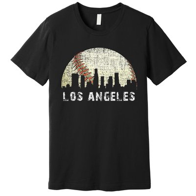 Los Angeles Vintage Baseball Game Day Premium T-Shirt