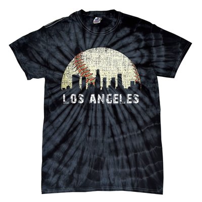 Los Angeles Vintage Baseball Game Day Tie-Dye T-Shirt