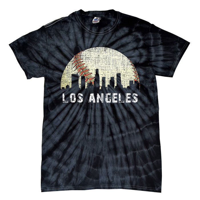 Los Angeles Vintage Baseball Game Day Tie-Dye T-Shirt