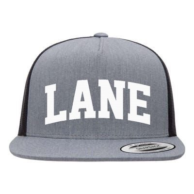 Lane Arch Vintage College Athletic Sport Flat Bill Trucker Hat