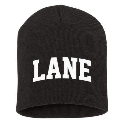 Lane Arch Vintage College Athletic Sport Short Acrylic Beanie