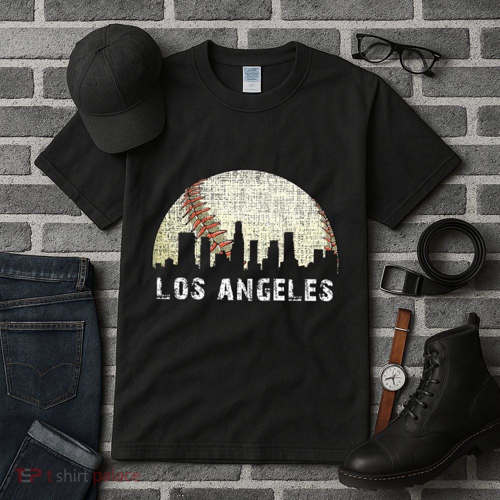 Los Angeles Vintage Baseball Distressed Gameday Retro Tall T-Shirt