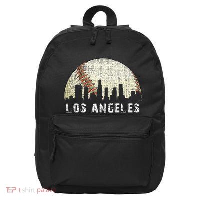 Los Angeles Vintage Baseball Distressed Gameday Retro 16 in Basic Backpack