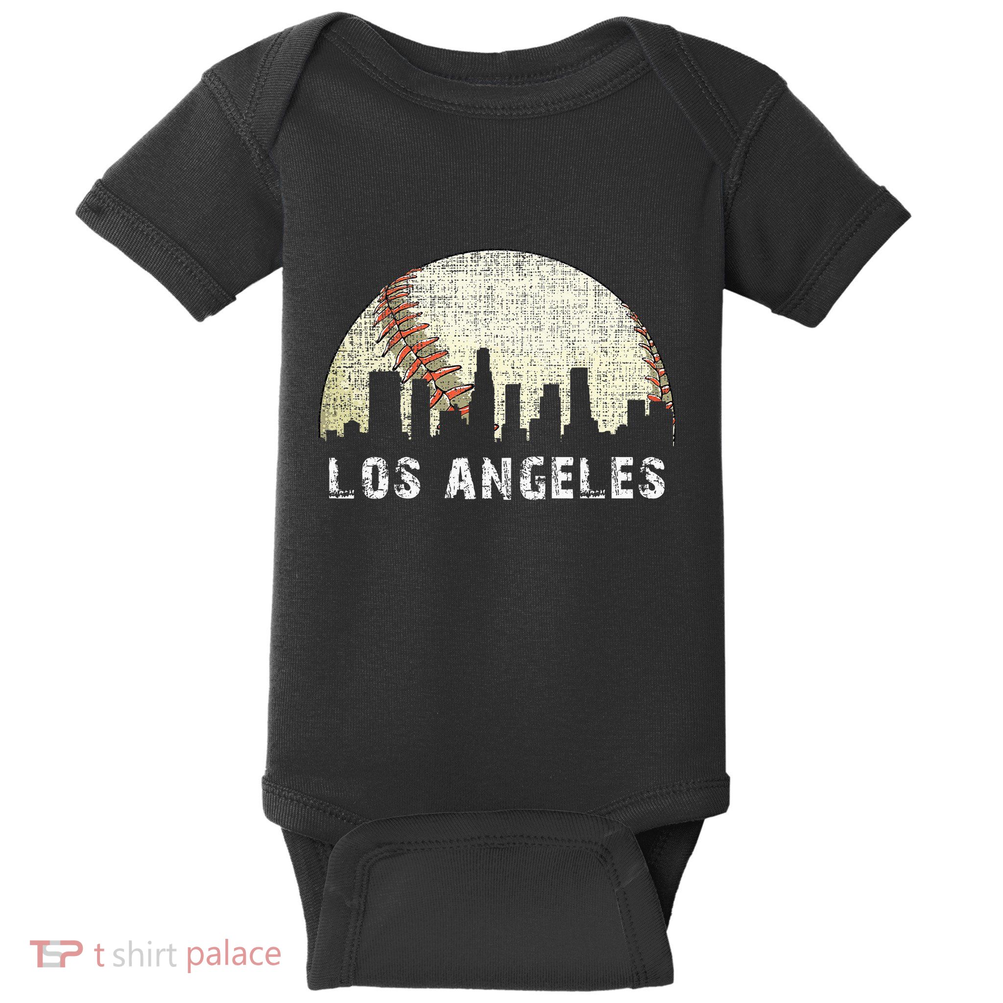 Los Angeles Vintage Baseball Distressed Gameday Retro Baby Bodysuit