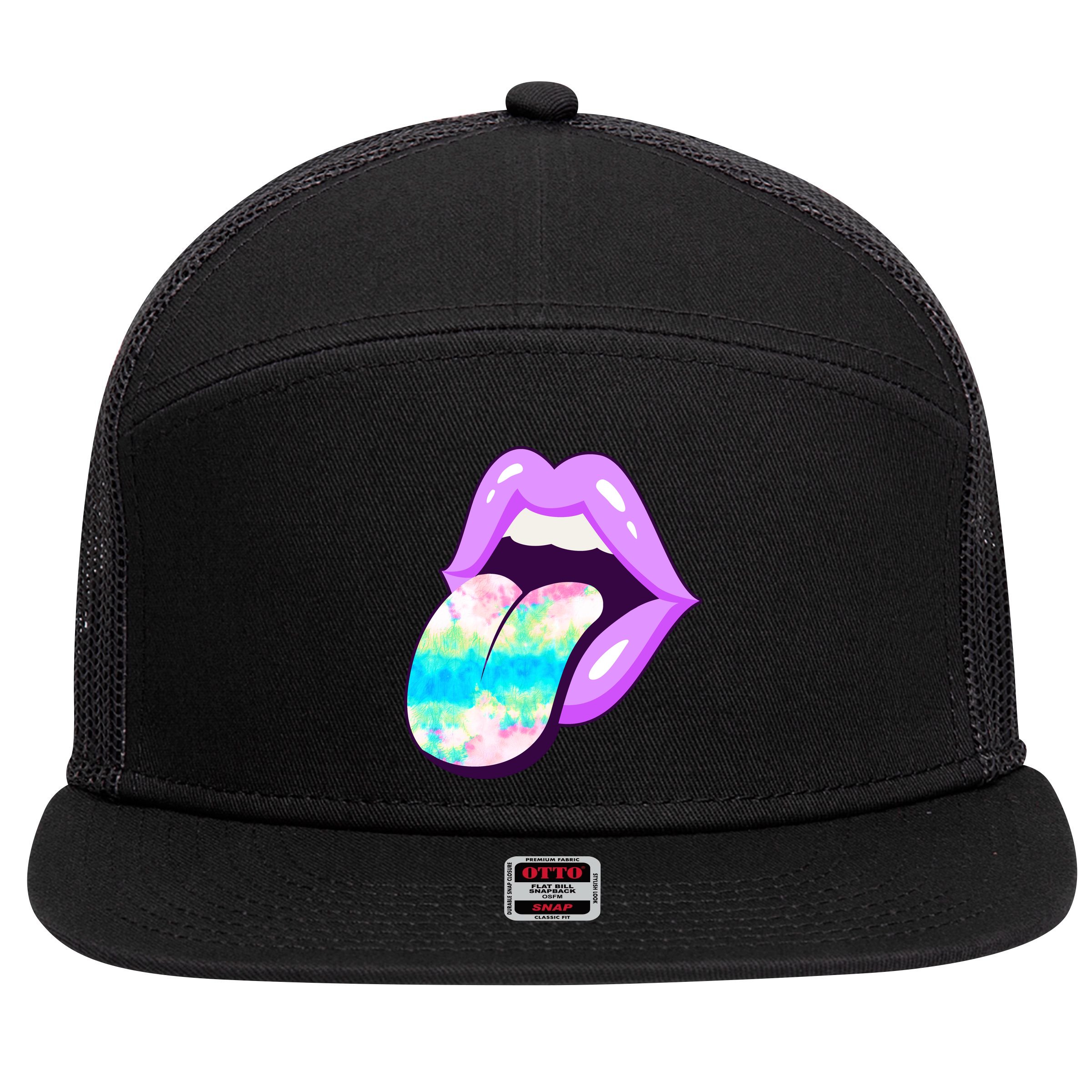 Lavender Lips 7 Panel Mesh Trucker Snapback Hat