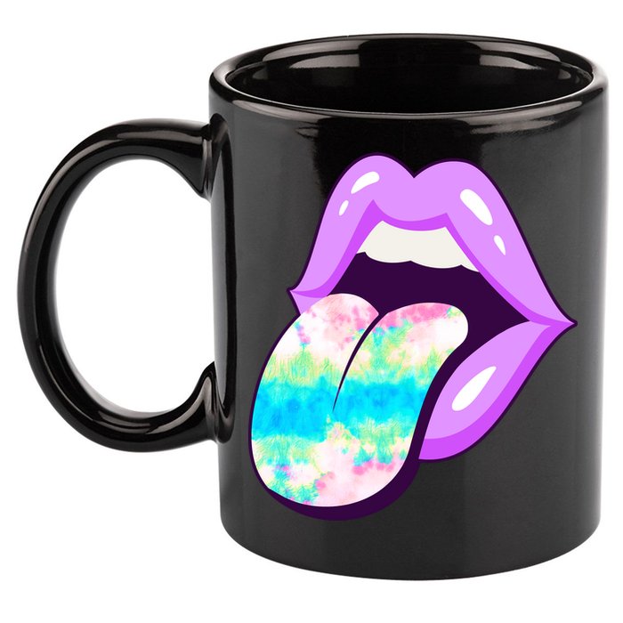 Lavender Lips 11oz C Handle Ceramic Mug