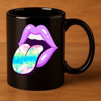 Lavender Lips 11oz C Handle Ceramic Mug