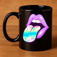 Lavender Lips 11oz C Handle Ceramic Mug