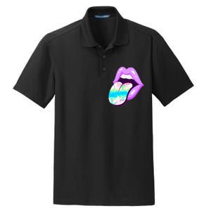 Lavender Lips Dry Zone Grid Polo