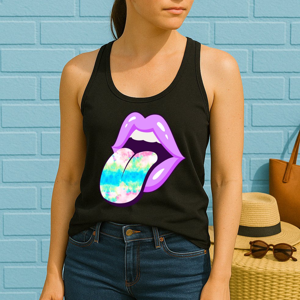 Lavender Lips Womens Tank Top