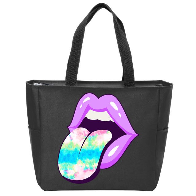 Lavender Lips Zip Tote Bag