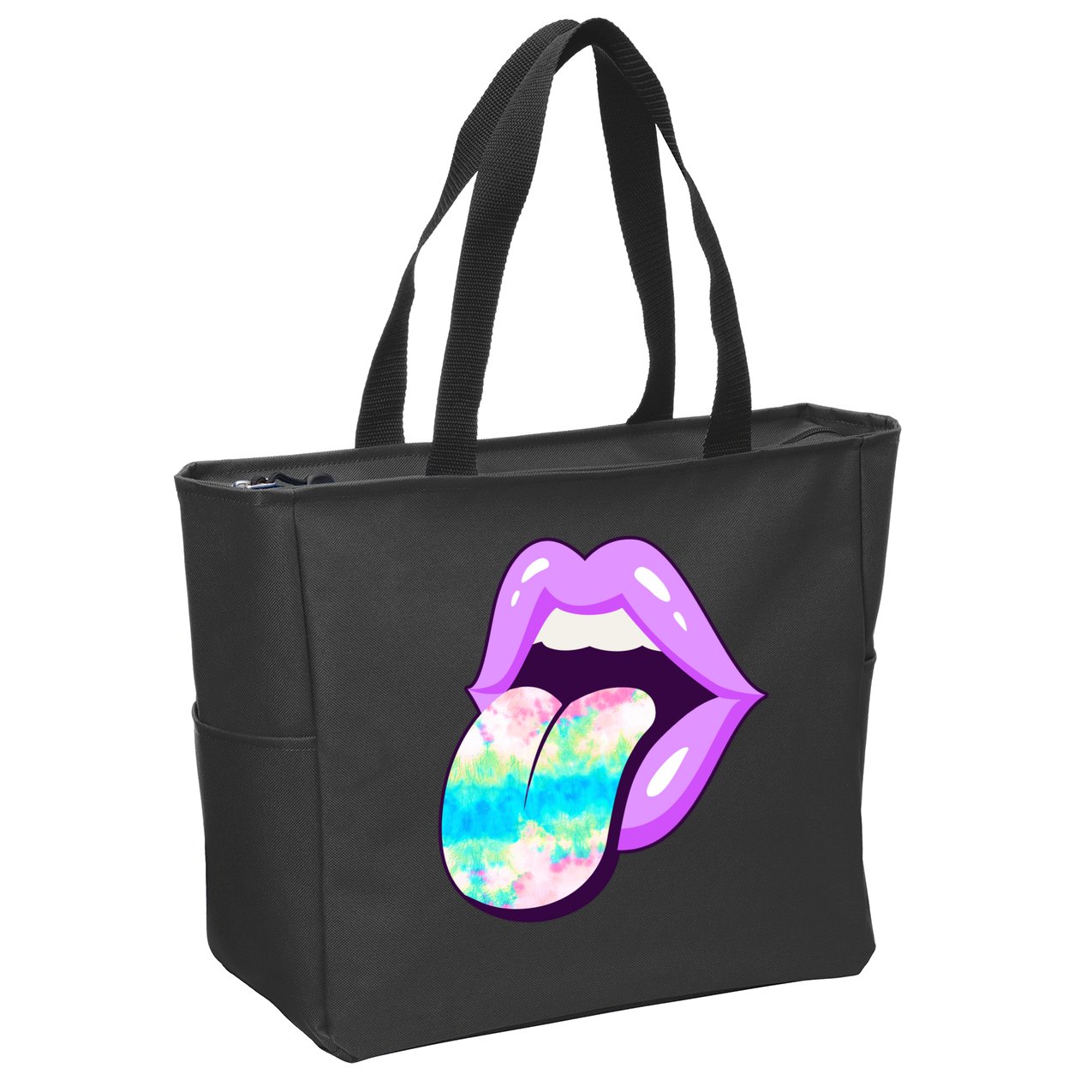 Lavender Lips Zip Tote Bag