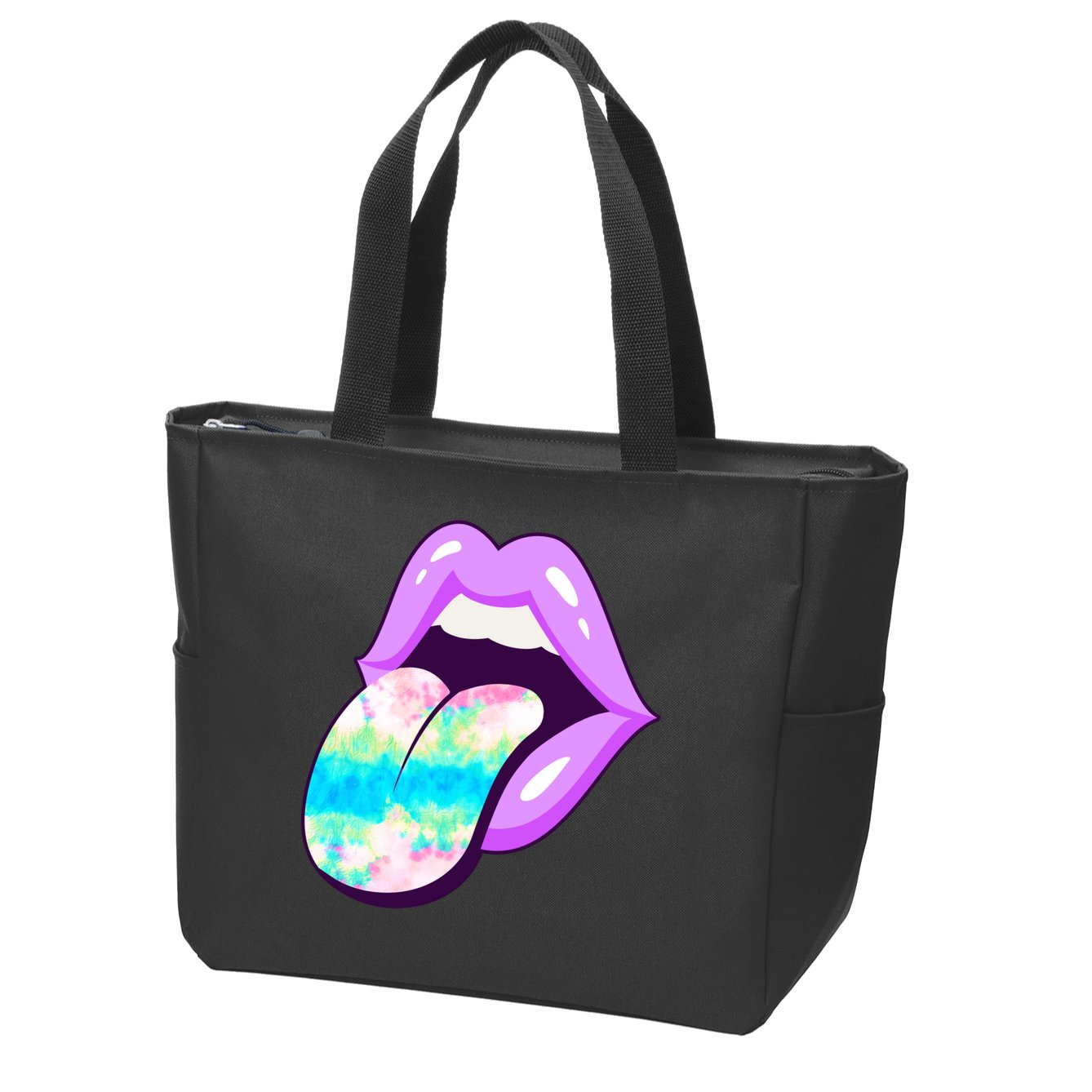 Lavender Lips Zip Tote Bag