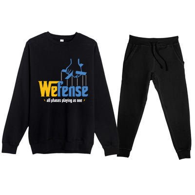 Los Angeles We Fense All Phrases Playing As One Premium Crewneck Sweatsuit Set