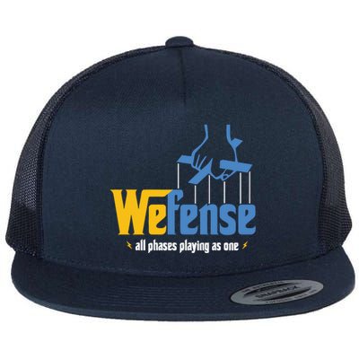 Los Angeles We Fense All Phrases Playing As One Flat Bill Trucker Hat