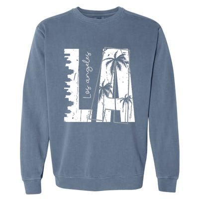 Los Angeles Women Graphic Tee California Print Garment-Dyed Sweatshirt