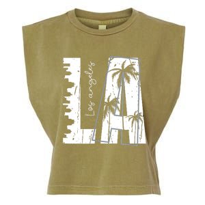 Los Angeles Women Graphic Tee California Print Garment-Dyed Women's Muscle Tee