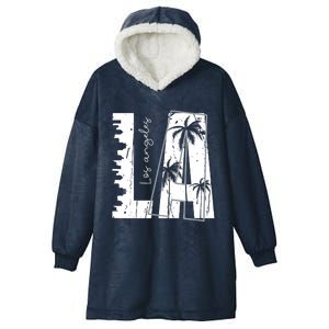 Los Angeles Women Graphic Tee California Print Hooded Wearable Blanket