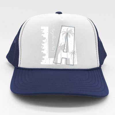 Los Angeles Women Graphic Tee California Print Trucker Hat