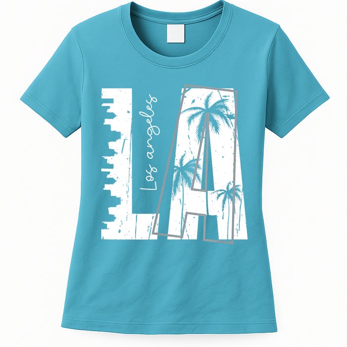 Los Angeles Women Graphic Tee California Print Women's T-Shirt