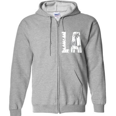 Los Angeles Women Graphic Tee California Print Full Zip Hoodie