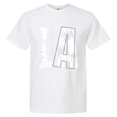 Los Angeles Women Graphic Tee California Print Garment-Dyed Heavyweight T-Shirt