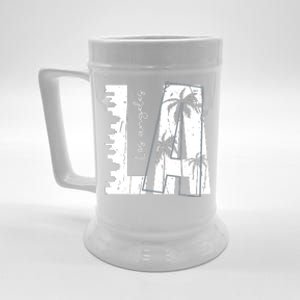 Los Angeles Women Graphic Tee California Print Beer Stein